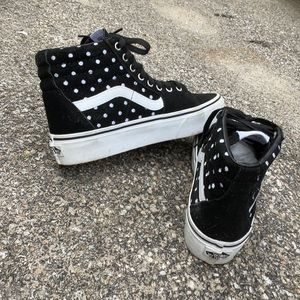 limeted edition vans- worn once- pokadot- clean
